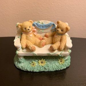 Cherished Teddies: Two Bears on Bench- CRT240